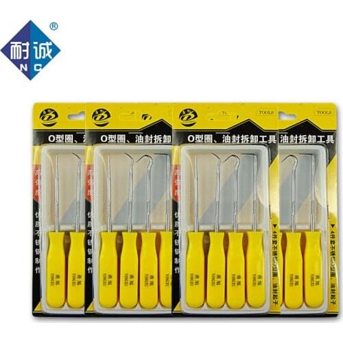 4pcs/Set Durable Car Hook Oil Seal O-Ring Seal Remover Pick Set Craft Hand Tools Oil Seal Remover Tool Universal Gasket Puller