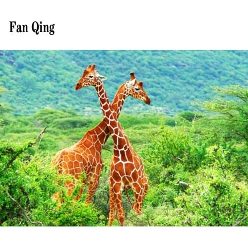 DIY 5D Diamond Painting Giraffe Full Round Drill Diamond Embroidery Animal Cross Stitch Mosaic Rhinestones Art Home Decor Gift