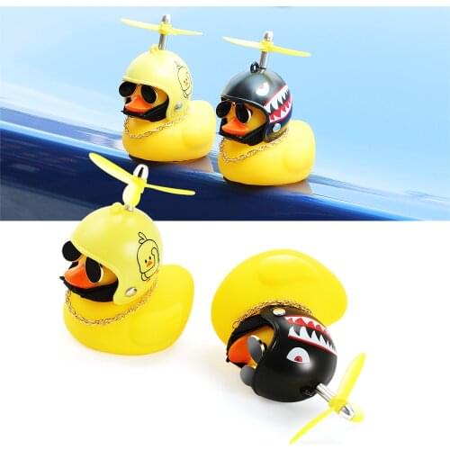 Car Duck with Helmet Wind Small Yellow Duck Accessories for KIA Sportage R GT Stinger GT Sorento Ceed CD Cerato Forte