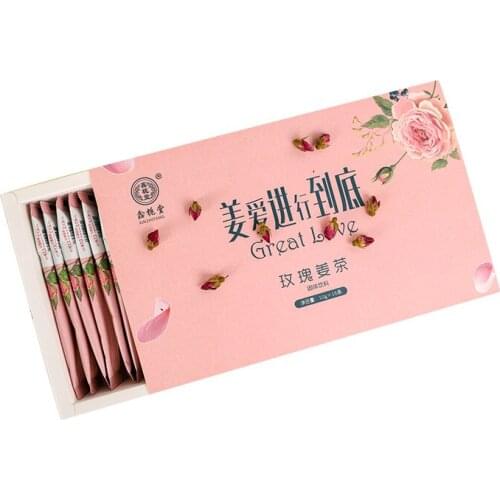 Free shipping 160g/box Xinzhitang rose ginger tea solid beverage rose ginger ginger tea