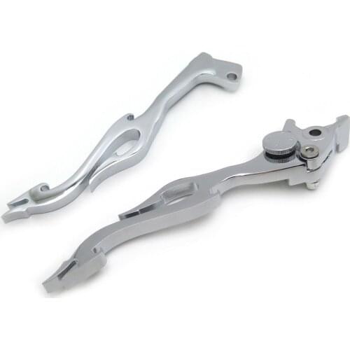 Free Shipping Brake Clutch Flame Lever for Suzuki GSXR 600 750 Katana 750F SV650 SV650S Chrome Aftermarket Motorcycle Parts