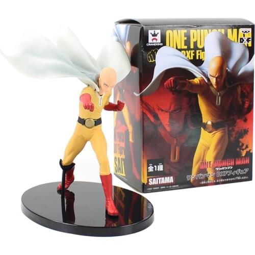 19cm One Punch Man Figure Toy Saitama Sensei DXF Anime Hero Model Doll Gift for Kids