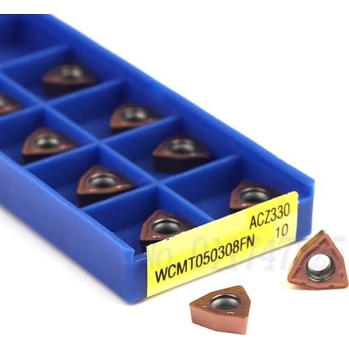 WCMT050308FN ACZ330 CNC lathe milling inserts U drilling Finishing milling cutter Hard alloy wear-resistant milling turning tool