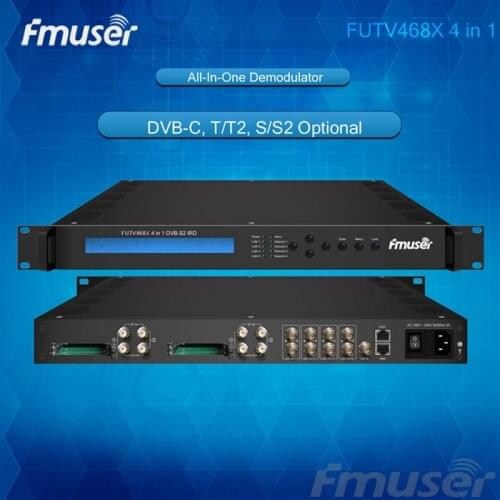 FUTV468X 4-in-1 IRD 4 Tuner CAM Inputs (DVB-C, T/T2, S/S2 Optional) 4ASI Ip Out