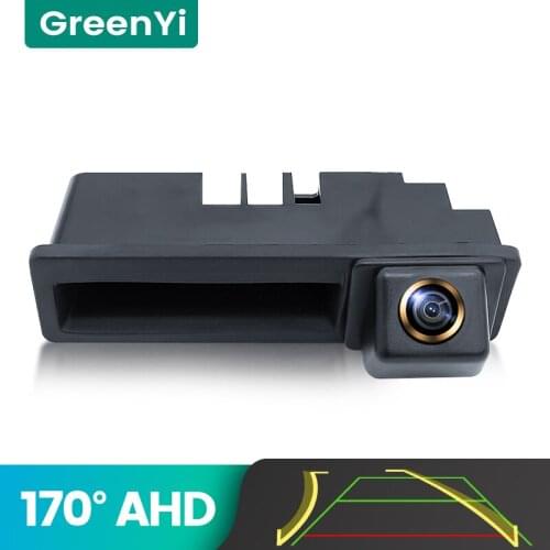 GreenYi 170° AHD 720P Trajectory Car Rear View Camera For Audi A3 A4 A6L S5 Q7 Night Vision Reverse 4 Pin Vehicle Parking HD