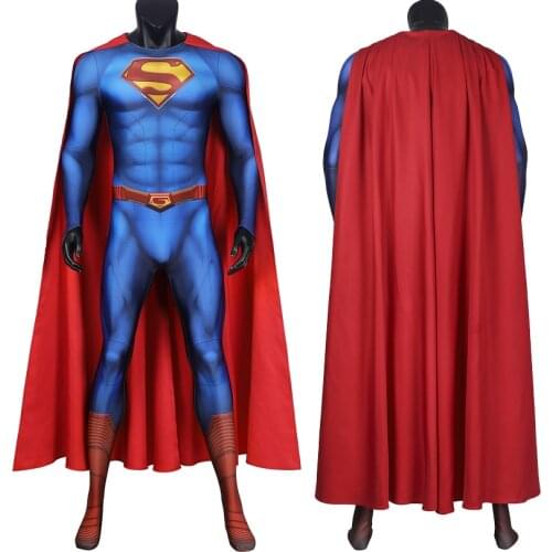 Adult Super Boy and Lois Clark Kent Jumpsuit Cosplay Costume Halloween Masquerade Party Bodysuit