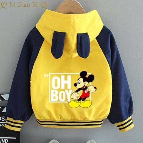 New 1-10Years Spring Autumn Childrens Cartoon Mickey Jacket Kids Boys Outing Clothes Jacket Children Zipper Cardigan Jackets