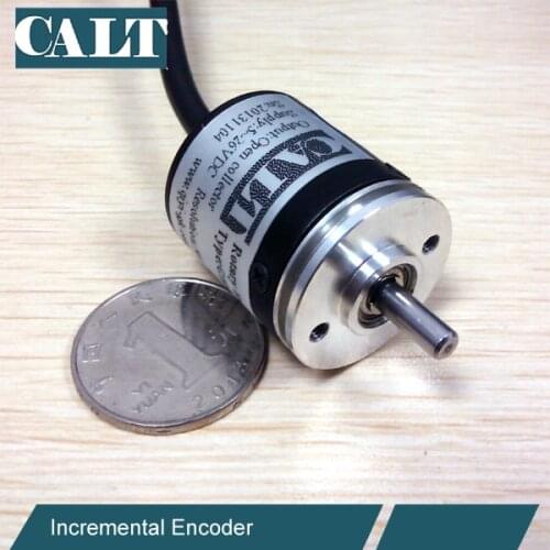 Micro 30mm miniature rotary encoder 4mm shaft 100 impulse NPN A B Square wave incremental optical encoder