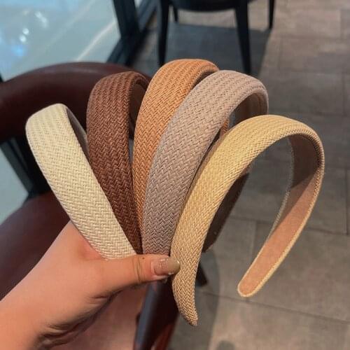 Fashion Retro Simple Bohemia Straw Hairband Headwrap Hair Accessories For Women Girls Elegant Korean Headwear Hair hoop Headband