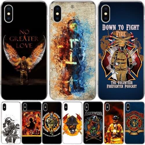 Firefighter Heroes Fireman Luxury Cool Phone Case For Iphone 11 12 Mini Pro XS Max XR X 8 7 6 6S Plus SE 2020 5 5S SE Cover Shel