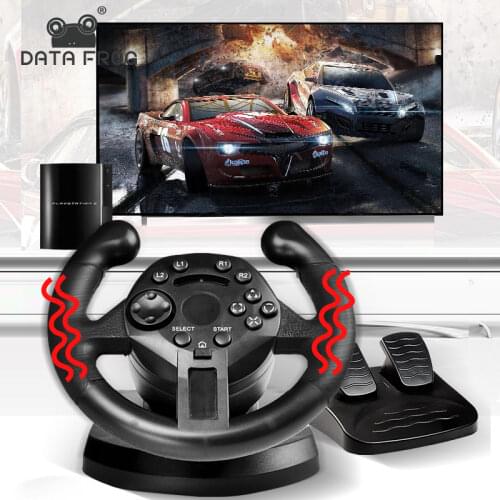 RETROMAX Racing Steering Wheel With Accelerator For PC/PS3 High Rolling Sense Driving Steering Wheel For Computer/PlayStation3