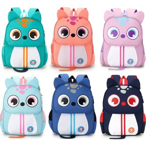 Daily Nylon Kindergarten Student Backpacks Zipper Large Capacity Children School Knapsacks Small Cartoon Rucksacks