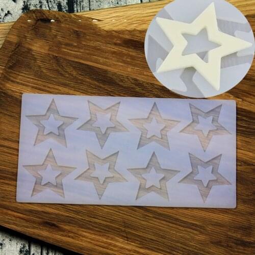 Hot DIY 3D Star Shape Silicone Mold Cake Decorating Tools Cupcake Silicone Mold Chocolate Mould Decor Muffin Pan Baking Stencil
