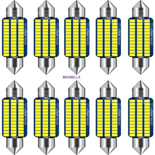 10PC C5W LED Canbus Festoon 31mm 36mm 39mm 41mm canbus Interior Reading Light License Plate Lamp White