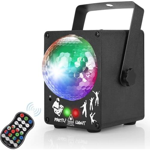 LED Disco Laser Light RGB Projector Party Lights 60 Patterns DJ Magic Ball Holiday Christmas Stage Lighting Effect