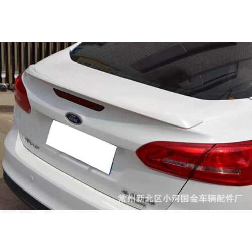 For Ford Focus 2019 high quality ABS Plastic Unpainted Color Rear Spoiler Wing Trunk Lid Cover Car Styling