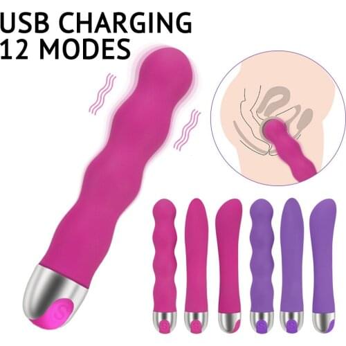 USB Charging 12 Modes Vibrators Fidget Sex Toys for Women Adults 18 Vagina Anal Butt Plug Men Erotic Intimate Goods Machine Shop