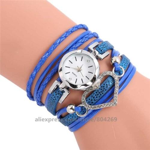 Wholesale Women Gold Eagle Wings Vintage Watch Hot Sale Lady Star Fashion Watches Heart Rhinestone Casual Quartz Wristwatches