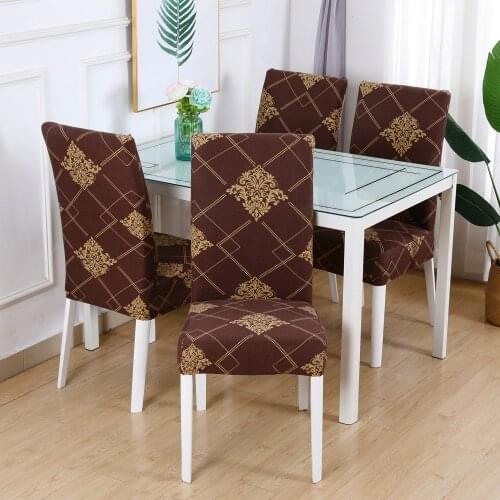 Stretch Slipcovers for Dining Chair Modern Kitchen Printed Chair Cover Anti-dirty&Home Decoration