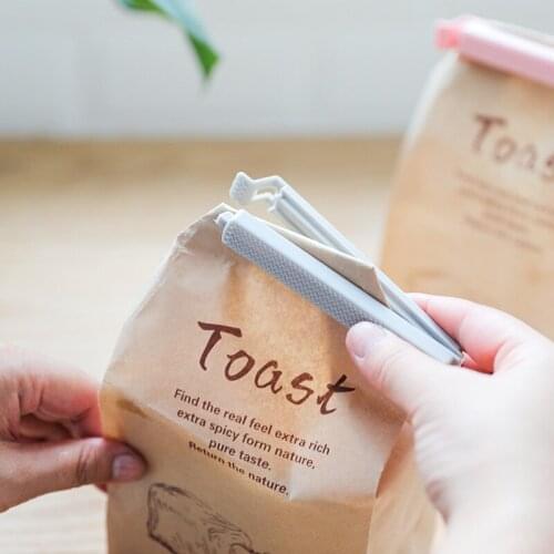 2pcs/pack Portable New Kitchen Storage Food Snack Seal Sealing Bag Anti-leakage Clips Sealer Clamp Plastic Tools