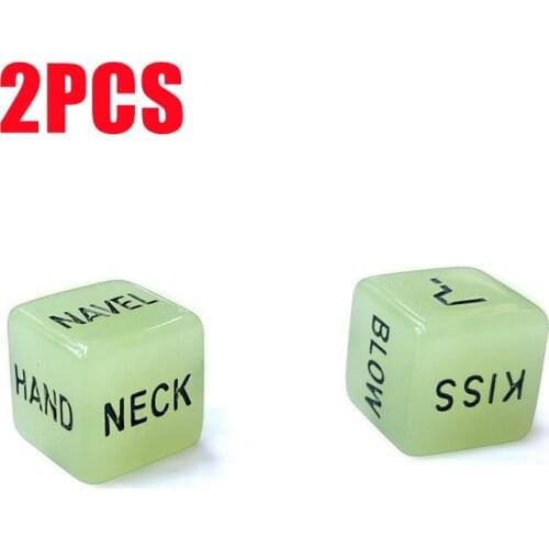 2pcs Funny Glow In Dark Love Dice Toys Adult Couple Lovers Games Aid Sex Party Toy Valentines Day Gift For Boyfriend Girlfriend
