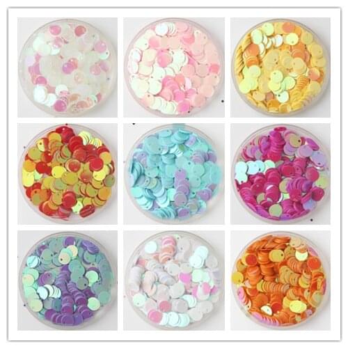 4000pcs/lot (50g) 6mm AB Side Hole Flat Loose Sequin Paillette Sewing,Wedding Craft,Kids DIY Garment Accessorie