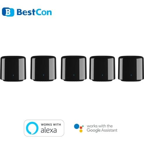 5Pcs Broadlink BestCon RM4C Mini Universal IR Audio Video Remote Control, Smart Home Wi-Fi Remote Hub Compatible With Alexa