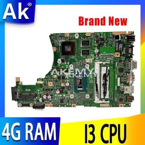AK X455LD X455LJ Laptop motherboard For Asus X455LD/J X455L X455 Y483L W419L W409L F455 Test original mainboard 4G RAM I3 CPU