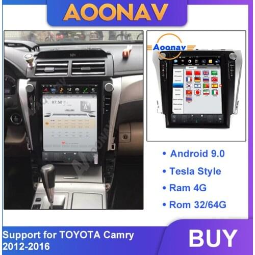 2din Android car radio multimedia player for TOYOTA Camry 2012-2016 car stereo autoradio vertical Tesla GPS navi DVD player
