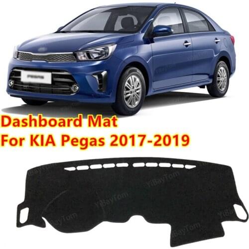 For KIA Pegas 2017 2018 2019 Soluto Anti-Slip Mat Sunshade Dashmat Protect Carpet Dashboard Cover Pad Accessories
