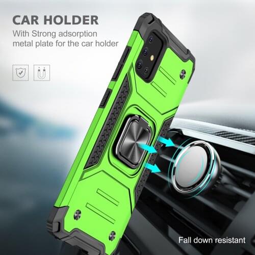 For Samsung A51 A71 5G A21s A31 A41 A81 A91 M60s M80s Car Holder Case for Galaxy Note20 S20 Plus Ultra Ring Bracket Cove