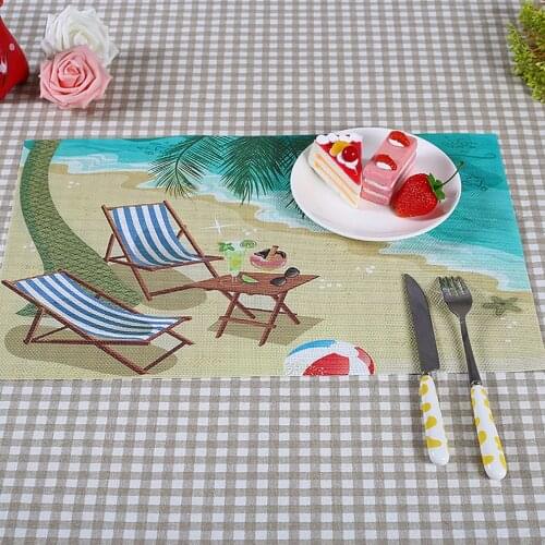 European Western PVC Food Mat Waterproof Table Insulation Pad Anti-hot Plate Bowl Mat