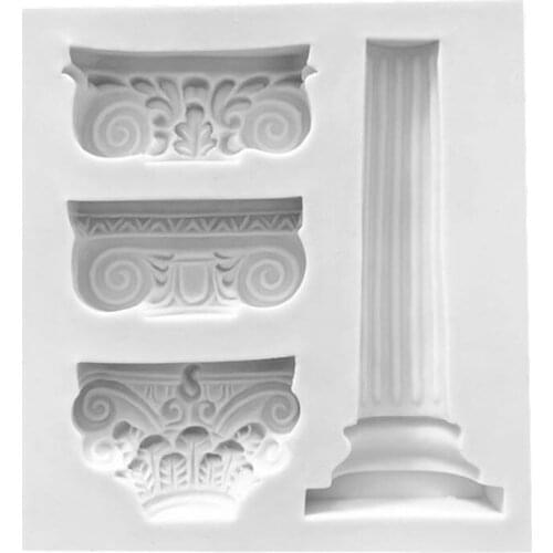 European Retro-Roman Column Patterns Silica gel Sugar molds DIY Chocolate Cake Decorative Baking Tool