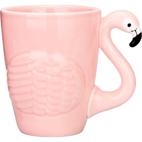 Creative Pink Flamingo Mug Coffee Cup Travel Coffee Mug Ceramic Cups For Coffee Tea Cups And Mugs Pink Flamingo Cup