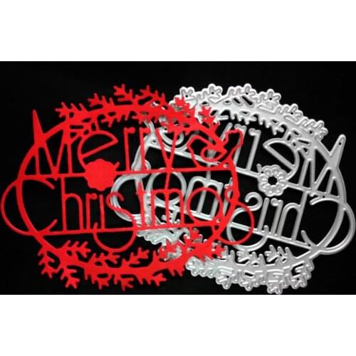 Metal merry christmas cutting dies Stencils for DIY Scrapbooking photo album Decorative Embossing DIY Paper Cards