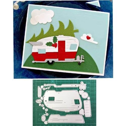 Metal cutting dies cut die mold School Bus Tree Border Decoration Scrapbook paper craft knife mould blade punch stencils dies