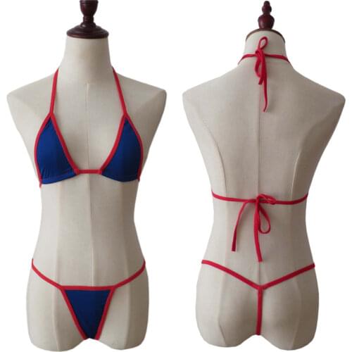 Micro bikini 2019 Sexy Sling Triangle Edge Mini Thong Open back girl Beach spa swimwear women swimsuit biquini bikinis monokini