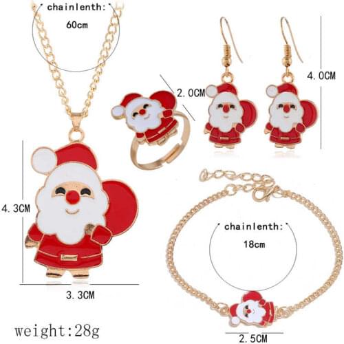 Cute Ring Earrings Women NEW Gifts Bracelet Girls Set Necklace Jewelry Christmas Xmas