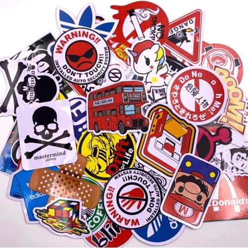 Many waterproof stickers with day suitcase motorcycle electric car refrigerator computer and other decoration