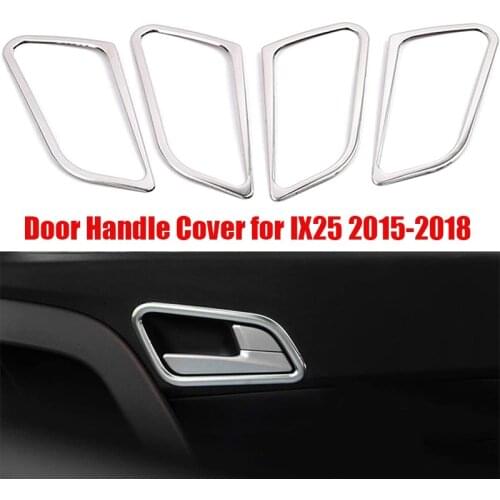 ABS Chrome Inner Door Bowl Cover Trim Styling Stickers for Hyundai Creta IX25 2015-2018 Car Interior Mouldings