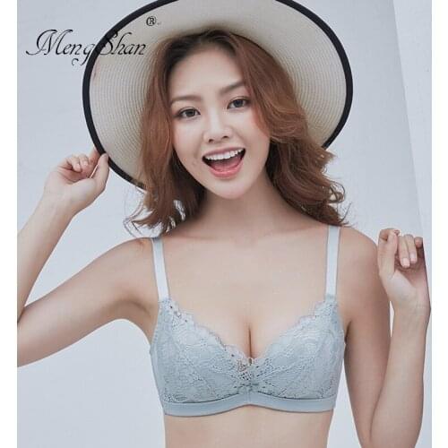 New Sexy Lace Gathering underwear women Underwear bra for ladies without steel support push up bra sexy lace brassiere 85A 85B