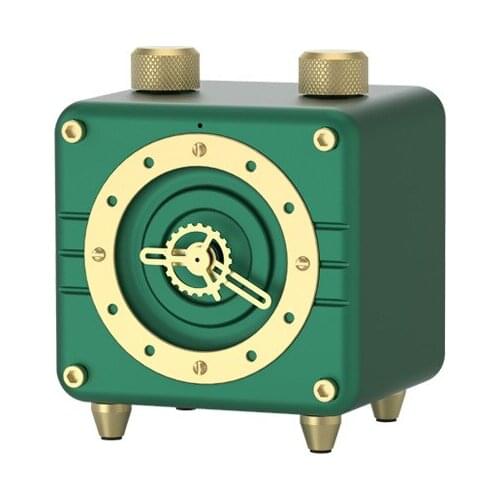 New Bluetooth Speaker Creative Retro Clock K Song Subwoofer Bluetooth Speaker Card FM Radio Metal Cute Bluetooth Small Speaker