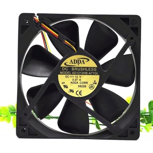 New original AD1212HB-A71GL 12025 12V 0.37A 12CM chassis power mute cooling fan