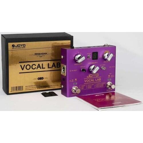 Joyo VOCAL Effect Pedal 9 Vocal Harmony Reverb Effect 48V Phantom Power AUX IN Support Headphone Output Vocal Guitar Pedal