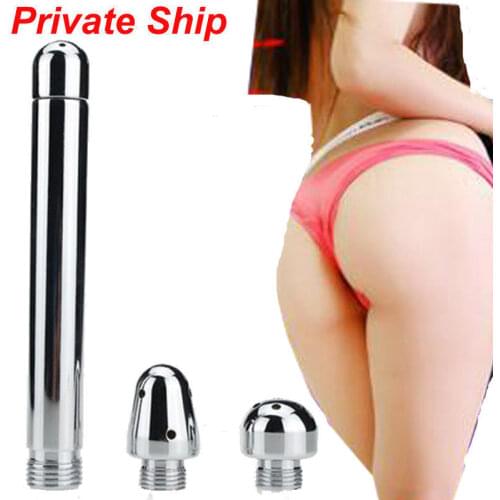 3 Head Handheld Bidet Faucets Rushed Anal Douche Shower Cleaning Enemator Enema Metal Anal Cleaner Stainless Steel Plugs Tap