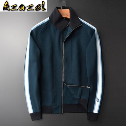 Azazel Side Ribbon Sweatshirt Men Luxury Embroidery Casual Sports Sweatshirt Male Plus Size 4xl Stand Collar Slim Mens Hoodies