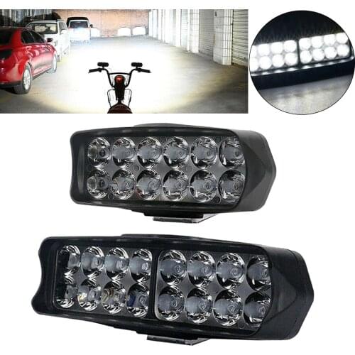 Universal 16 LED Motorcycle Headlight Front Spot Light Waterproof Super Bright Moto Headlamp Head Light 24W Scooters Spotligt