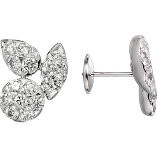 14K White Gold Stud Earrings Women Wedding Anniversary Engagement Party Round Marquise Pear Water Drop Moissanite Elegant Trendy