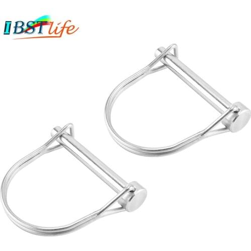 2PCS SS 316 PTO Pin Round Arch Wire Shaft Locking Lock Pin Safety Coupler Pin Retainer Farm Trailers Wagons Lawn Garden