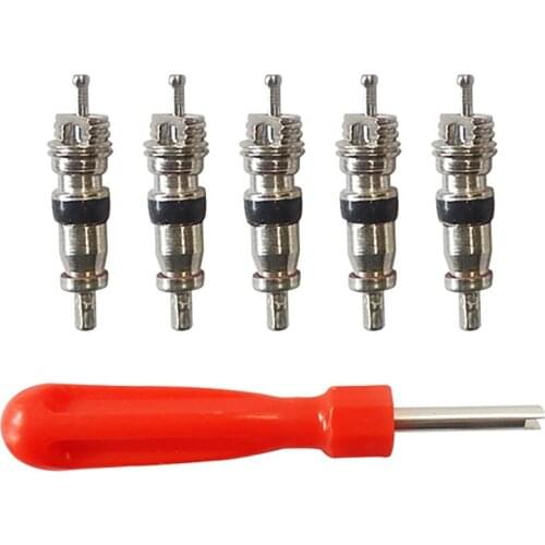 5 Cores Repair Tool 6pcs/Set Tire Valve Accessories Bicycles Extraction Tool